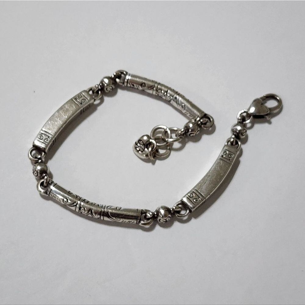 BRIGHTON SCROLLED silver plated bracelet - Picture 3 of 3